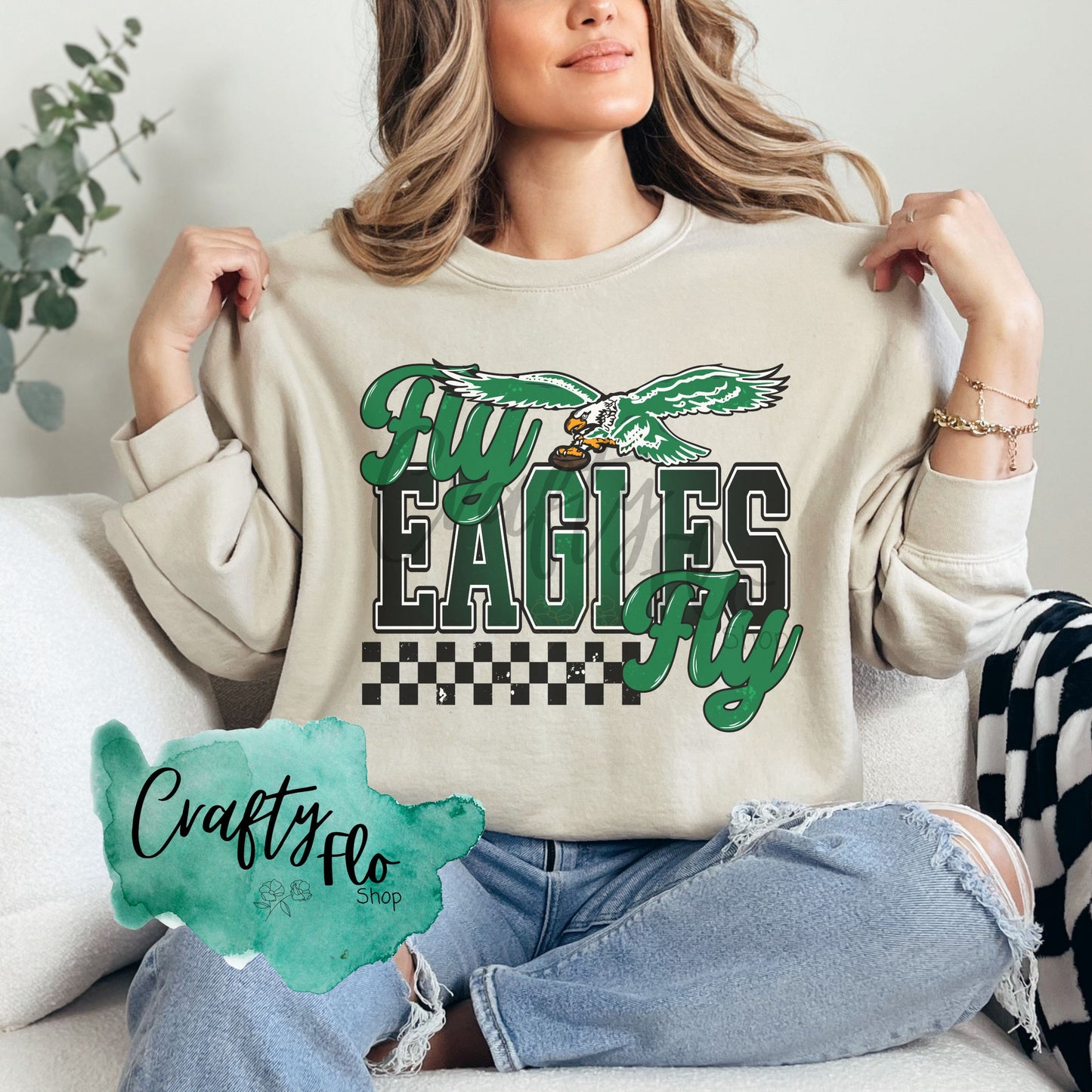 Go Birds Sports Graphic Sweatshirt - Unisex Fabric, Comfortable Fit, Perfect for Football Season - Pullover