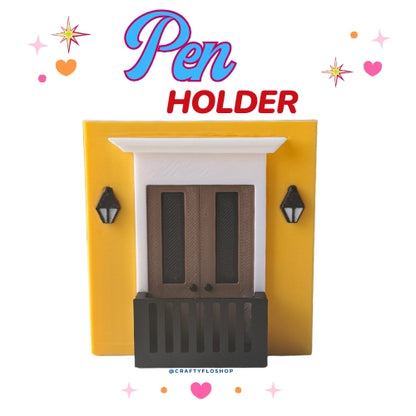 Casitas de San Juan en Puerto Rico Inspired Desk Organizer| Pen and Pencil Holder Custom 3D Printed Brush Holder Office Study Stationery Desktop Storage Marker Organizer