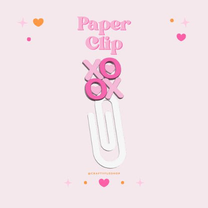 Valentines  inspired 3D Printed jumbo paper clip/ bookmark Customized Stylish