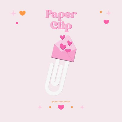 Valentines  inspired 3D Printed jumbo paper clip/ bookmark Customized Stylish