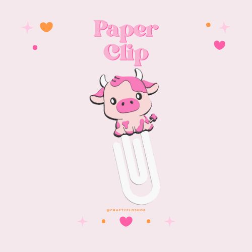 Valentines  inspired 3D Printed jumbo paper clip/ bookmark Customized Stylish