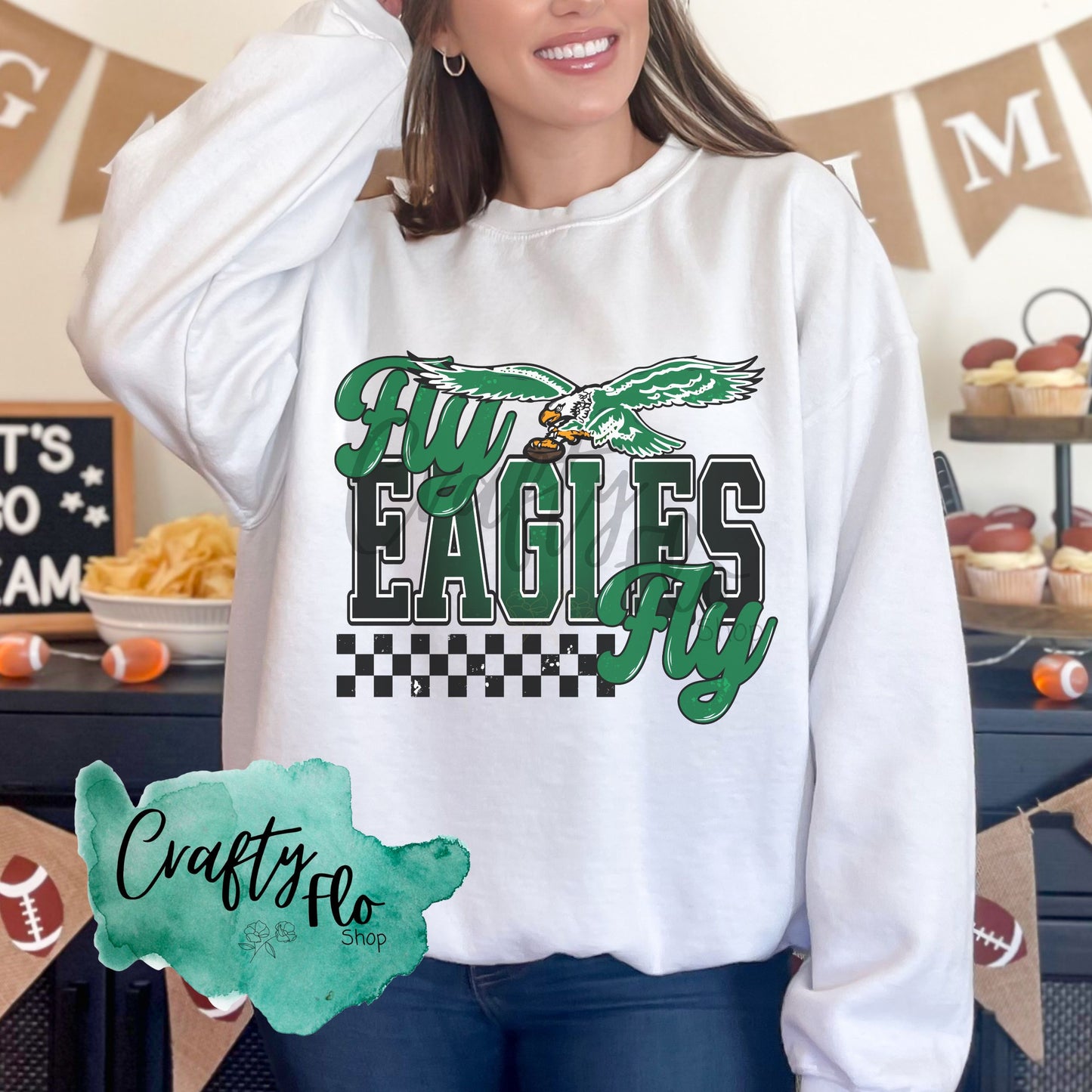 Go Birds Sports Graphic Sweatshirt - Unisex Fabric, Comfortable Fit, Perfect for Football Season - Pullover