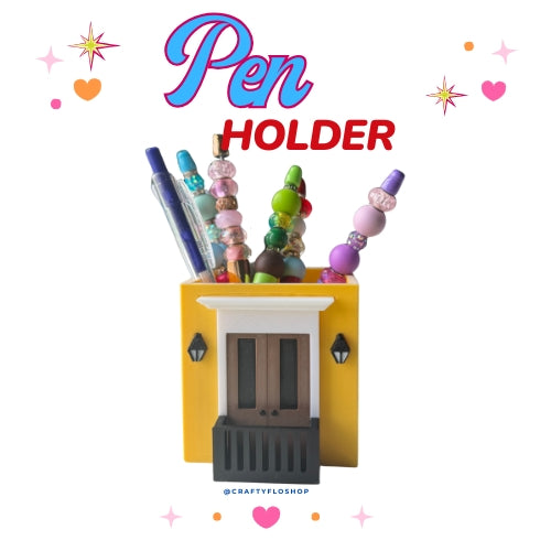 Casitas de San Juan en Puerto Rico Inspired Desk Organizer| Pen and Pencil Holder Custom 3D Printed Brush Holder Office Study Stationery Desktop Storage Marker Organizer