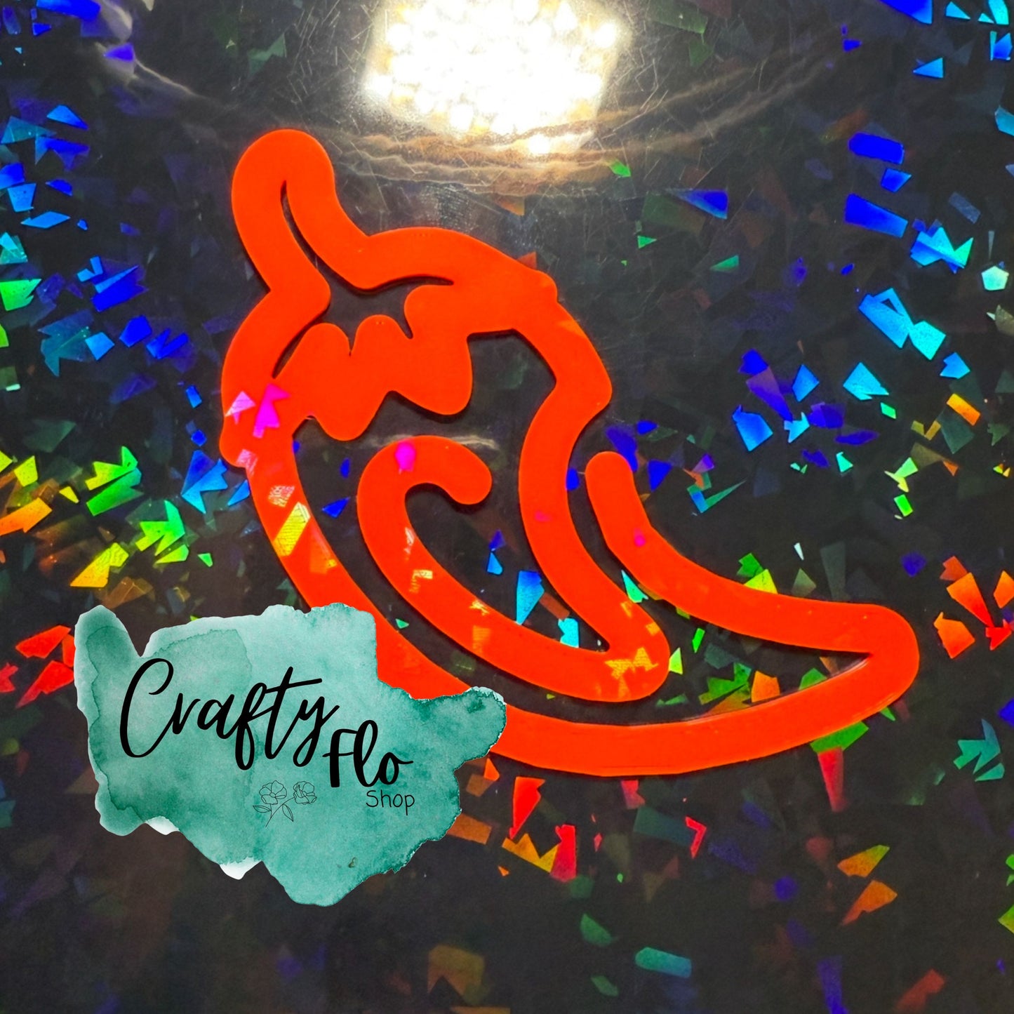 Chile Jumbo Paper Clip - 3D Printed Jumbo Paper Clip with holographic Detail, Approximately 2in Wide x 4in High, High Quality Filament