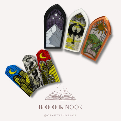 Faux Stained Glass Book Nook