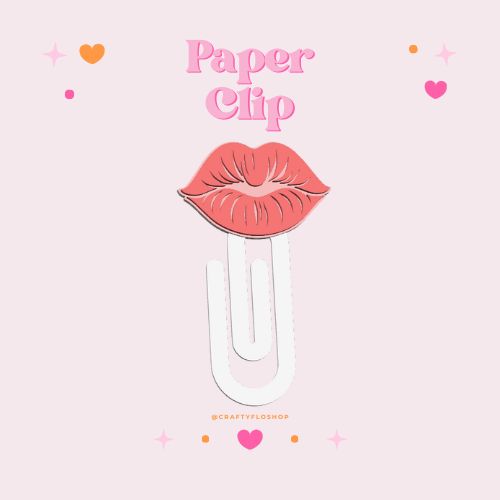 Valentines  inspired 3D Printed jumbo paper clip/ bookmark Customized Stylish