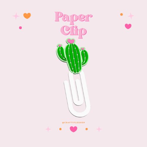 Valentines  inspired 3D Printed jumbo paper clip/ bookmark Customized Stylish