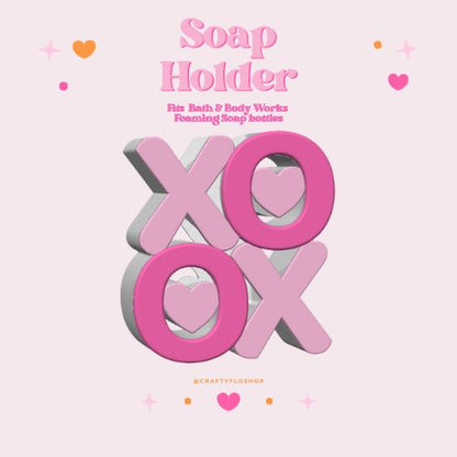 Valentines XO's Decor Soap Holder – Fits Bath & Body Works Bottles
