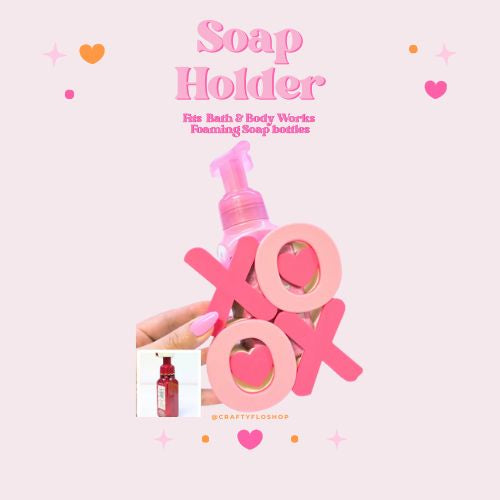 Valentines XO's Decor Soap Holder – Fits Bath & Body Works Bottles