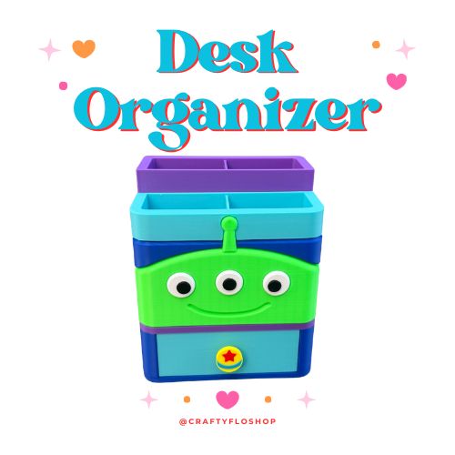 Toy Friend Inspired Desk Organizer| Pen and Pencil | bookmark Holder Custom 3D Printed Brush Holder Office Study Stationery Desktop Storage Marker Organizer
