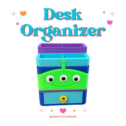 Toy Friend Inspired Desk Organizer| Pen and Pencil | bookmark Holder Custom 3D Printed Brush Holder Office Study Stationery Desktop Storage Marker Organizer