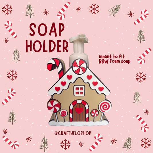 Gingerbread House Decor Soap Holder – Fits Bath & Body Works Bottles