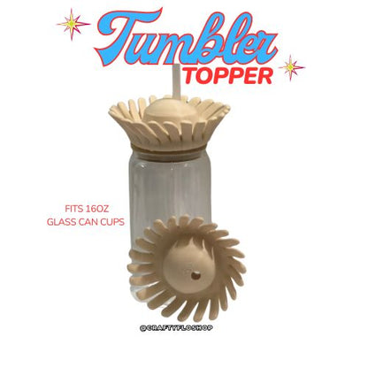 3D printed Pava Puertorriqueña Lid Topper – 16oz Cup Topper (glass can cup toppers) | 20oz Tumbler Topper
