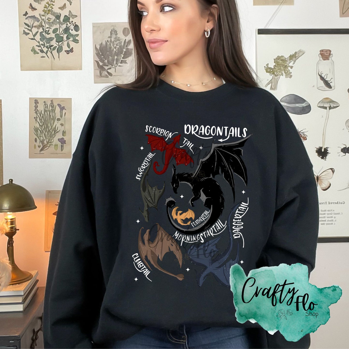 Dragon Tails Unisex T-shirt - Playful Design, Casual Style, Versatile for Casual Outings, True to Size Fit - Fabric -Graphic Tops sweatshirt