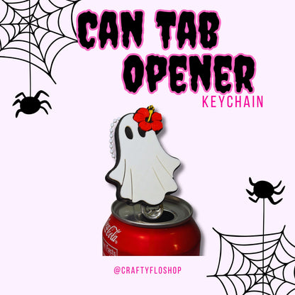 TropiGhost Inspired Soda can keychain, easy can tab opener, save your nails, keychains, arthritis friendly, cute can tab opener