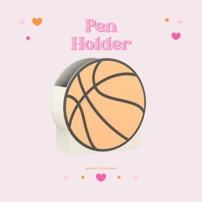 Basketball Inspired Desk Organizer| Pen and Pencil Holder Custom 3D Printed Brush Holder Office Study Stationery Desktop Storage Marker Organizer