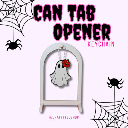 TropiGhost Inspired Soda can keychain, easy can tab opener, save your nails, keychains, arthritis friendly, cute can tab opener