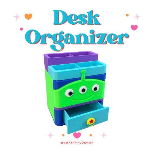 Toy Friend Inspired Desk Organizer| Pen and Pencil | bookmark Holder Custom 3D Printed Brush Holder Office Study Stationery Desktop Storage Marker Organizer