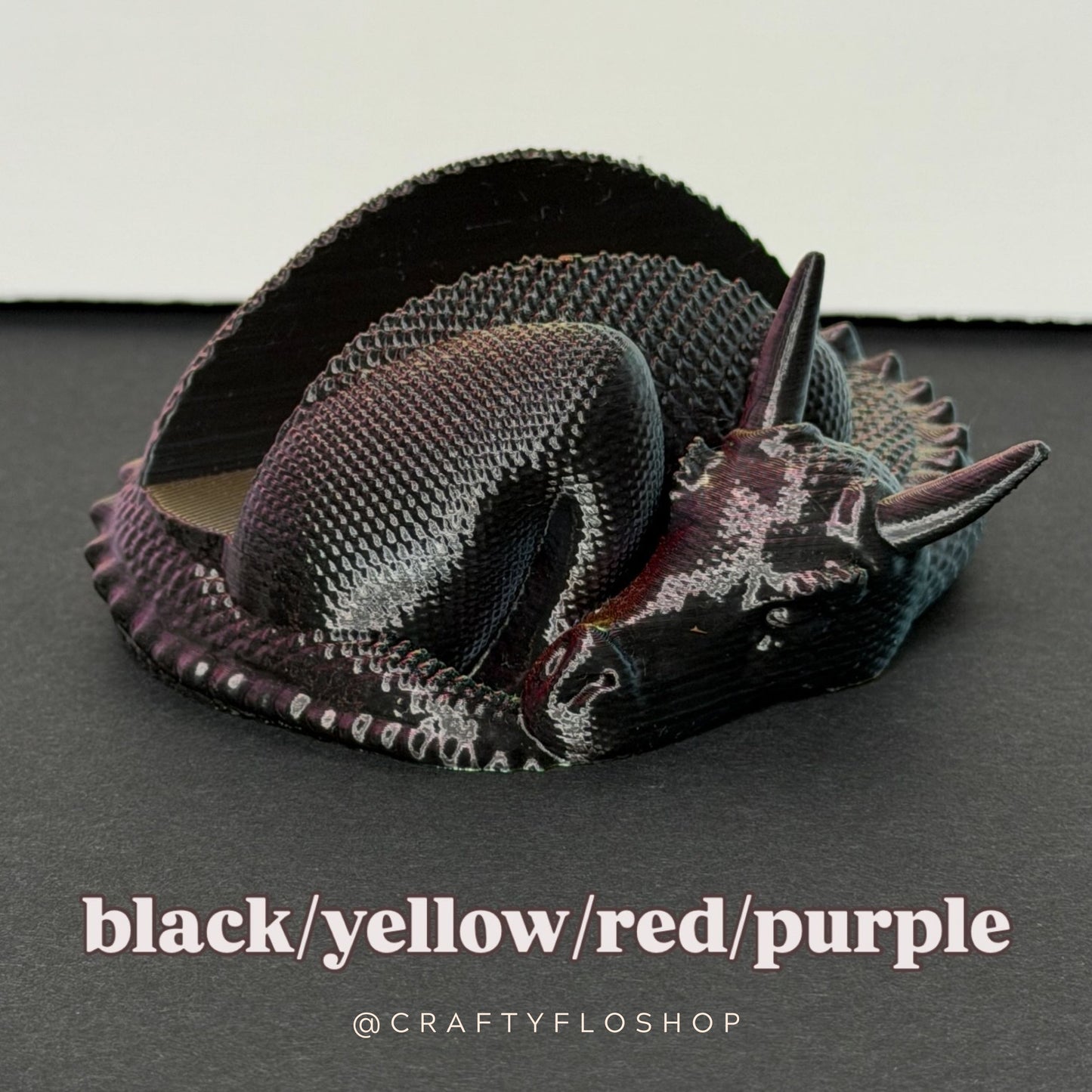 3D Printed Sleeping Dragon Phone Stand – Silk PLA Desk Accessory