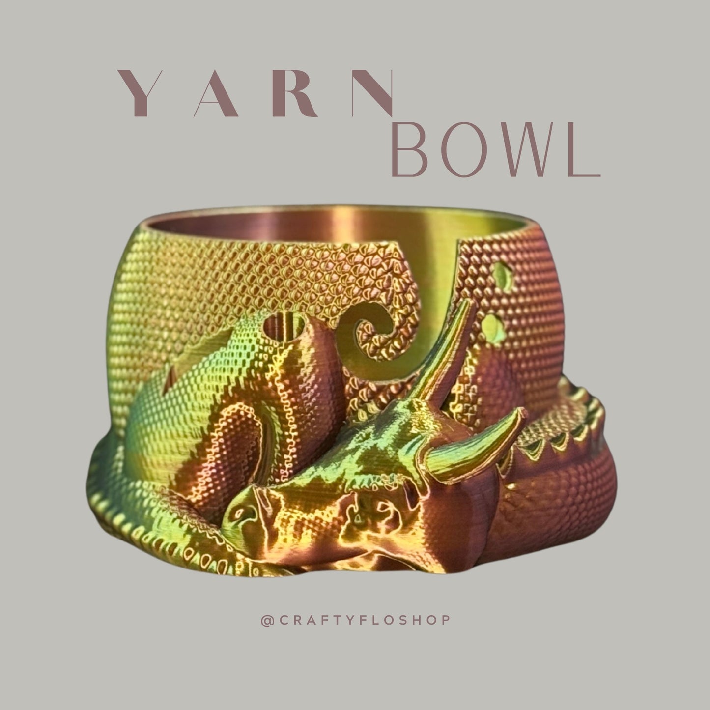 Sleeping Dragon Yarn Bowl for Knitting and Crochet