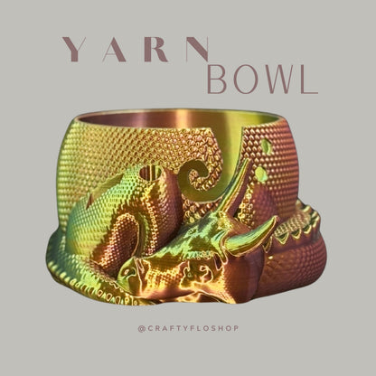 Sleeping Dragon Yarn Bowl for Knitting and Crochet