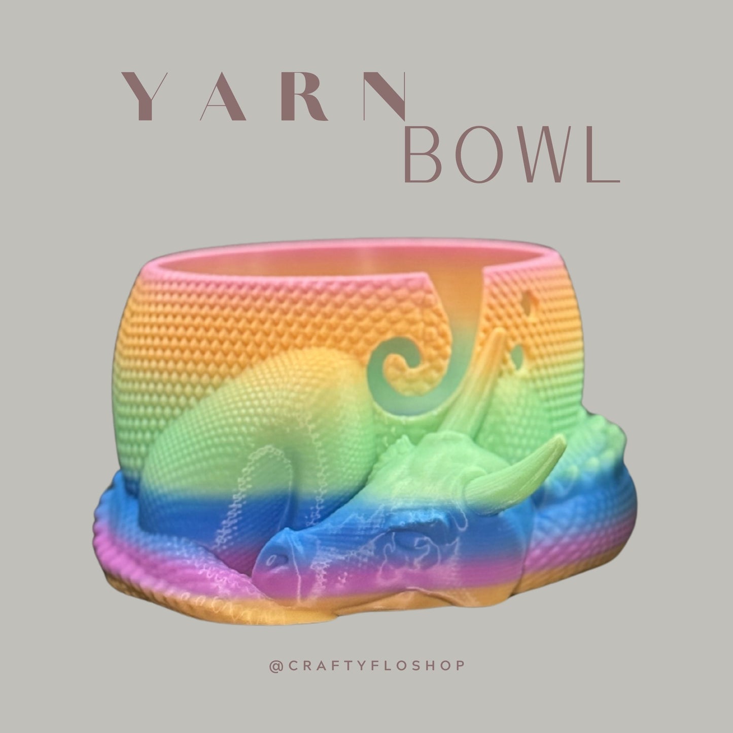 Sleeping Dragon Yarn Bowl for Knitting and Crochet