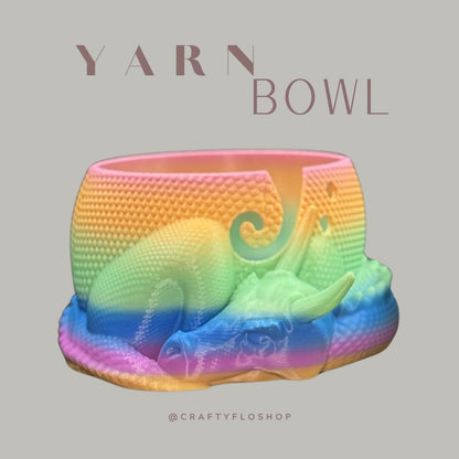 Sleeping Dragon Yarn Bowl for Knitting and Crochet