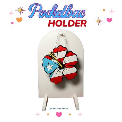 Boricua flower Pocketbac holder | Latino Gift