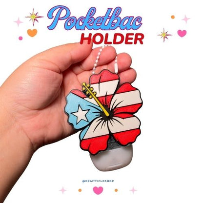 Boricua flower Pocketbac holder | Latino Gift