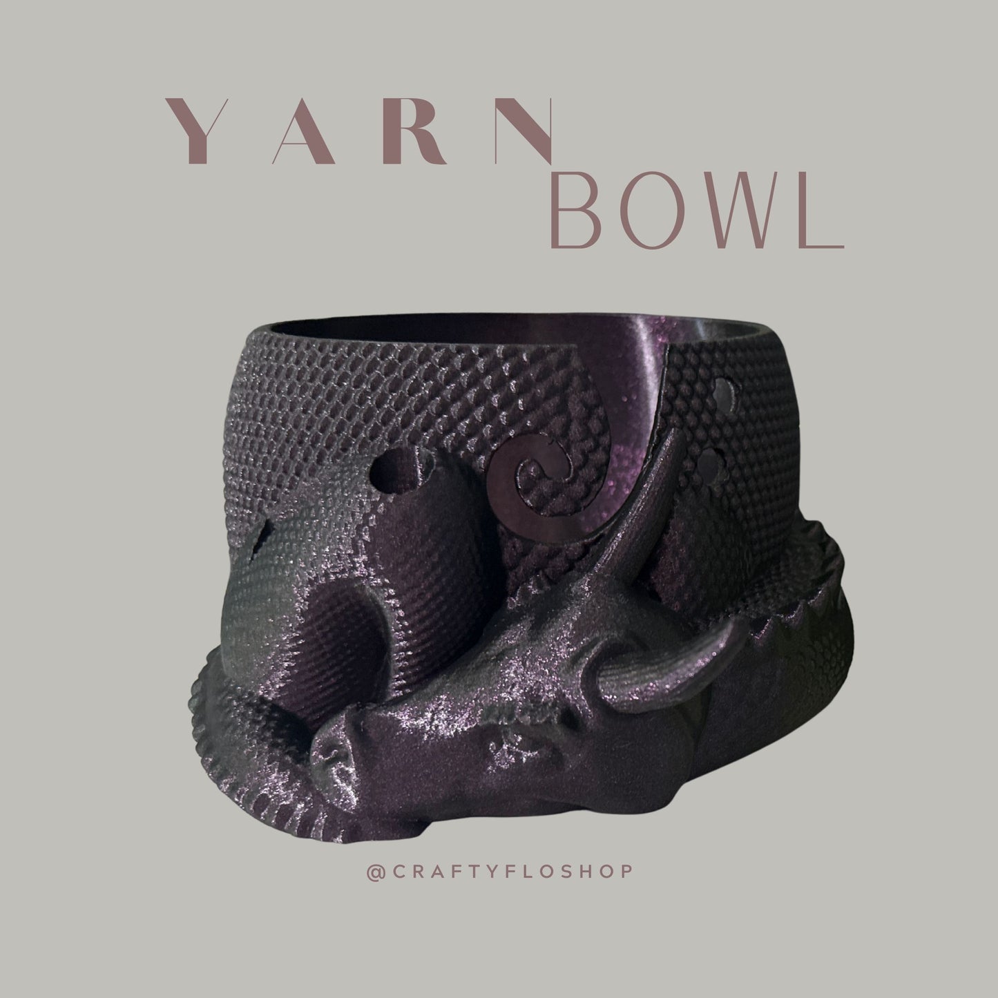 Sleeping Dragon Yarn Bowl for Knitting and Crochet