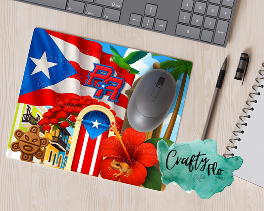 Puerto Rico inspired Mouse Pad| anime office essentials| cute Mouse pad