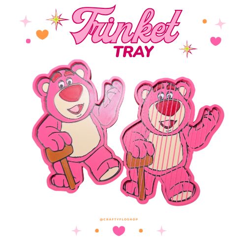 Smell good Bear inspired 3D Printed Trinket Tray or Rhinestone Tray | Trinket Dish| Jewelry & Desk Catchall Dish