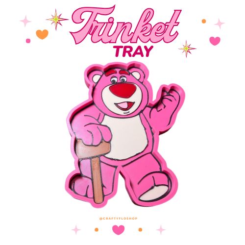 Smell good Bear inspired 3D Printed Trinket Tray or Rhinestone Tray | Trinket Dish| Jewelry & Desk Catchall Dish