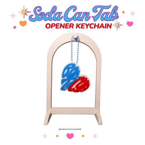 Puerto Rican Inspired Soda can keychain, easy can tab opener, save your nails, keychains, arthritis friendly, cute can tab opener