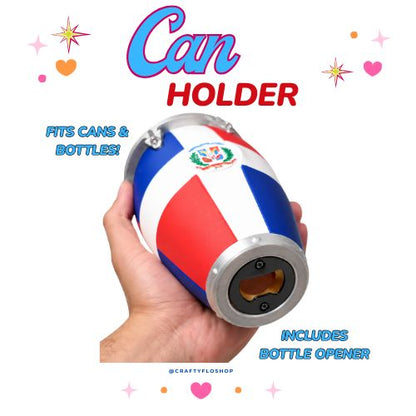 Conga Dominicana inspired 12oz Can Holder – 3D Printed – PR Tumbler Style Can Holder Energy drink Holder