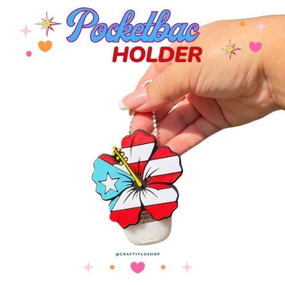 Boricua flower Pocketbac holder | Latino Gift