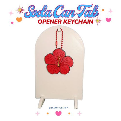 Puerto Rican Inspired Soda can keychain, easy can tab opener, save your nails, keychains, arthritis friendly, cute can tab opener