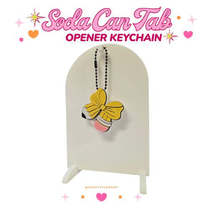 Teacher appreciation Pencil Bow can keychain, easy can tab opener, save your nails, keychains, arthritis friendly, cute can tab opener