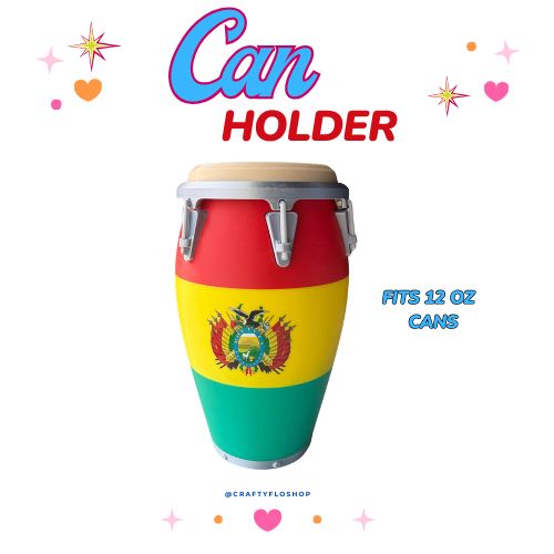 Bolivia Conga inspired 12oz Can Holder – 3D Printed –  Tumbler Style Can Holder Energy drink Holder