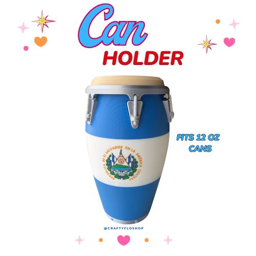 El Salvador Conga inspired 12oz Can Holder – 3D Printed –  Tumbler Style Can Holder Energy drink Holder