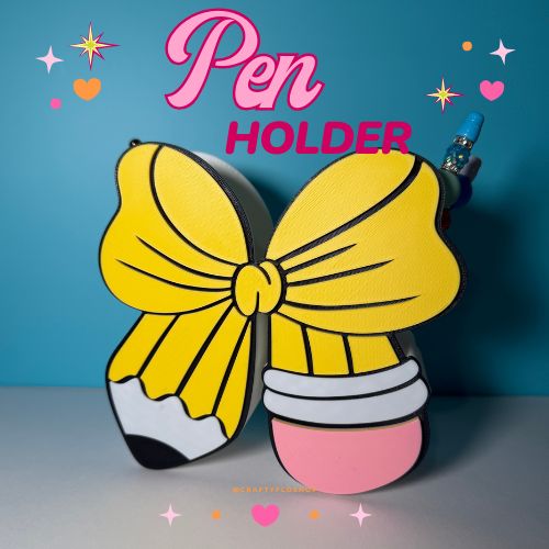 Teacher appreciation Pencil Bow Desk Organizer| Pen and Pencil Holder Custom 3D Printed Brush Holder Office Study Stationery Desktop Storage Marker Organizer
