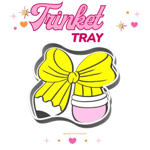 Teacher appreciation Pencil Bow inspired 3D Printed Trinket Tray | Trinket Dish| Jewelry & Desk Catchall Dish