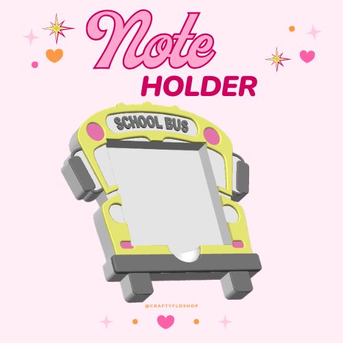 Teacher appreciation School Bus Inspired Desk Organizer| Note Holder Custom 3D Printed sticky note Holder Office Study Stationery Desktop Storage