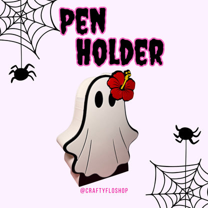Tropi Ghost Inspired Desk Organizer| Pen and Pencil Holder Custom 3D Printed Brush Holder Office Study Stationery Desktop Storage Marker Organizer