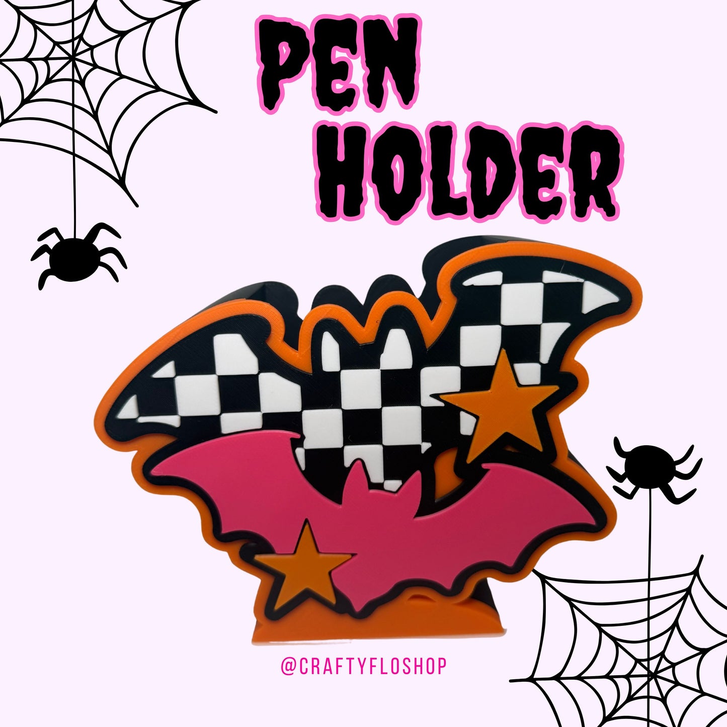 Its Freakin Bats  Desk Organizer| Pen and Pencil Holder Custom 3D Printed Brush Holder Office Study Stationery Desktop Storage Marker Organizer