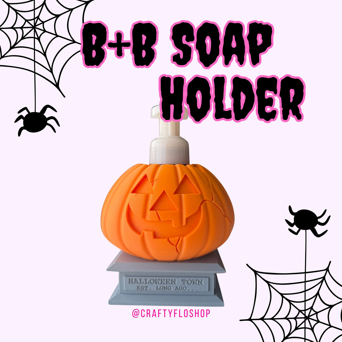 Pumpkin statue Inspired Decor Soap Holder – Fits Bath & Body Works Bottles