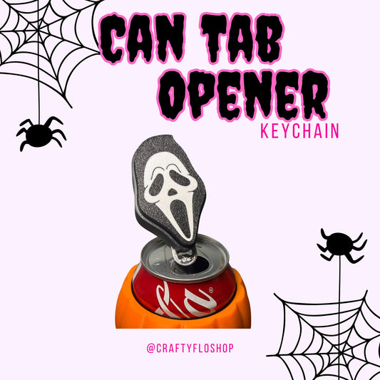 Hooded Ghost Inspired Soda can keychain, easy can tab opener, save your nails, keychains, arthritis friendly, cute can tab opener