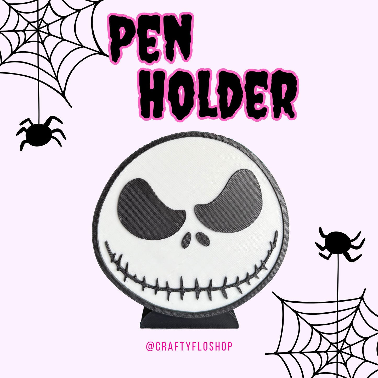 Skelly Face Desk Organizer| Pen and Pencil Holder Custom 3D Printed Brush Holder Office Study Stationery Desktop Storage Marker Organizer