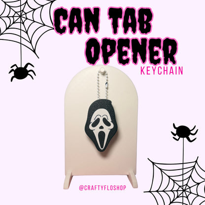 Hooded Ghost Inspired Soda can keychain, easy can tab opener, save your nails, keychains, arthritis friendly, cute can tab opener
