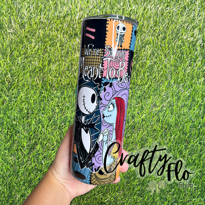 Simply meant to be| skinny 20 oz stainless steel tumbler with straw